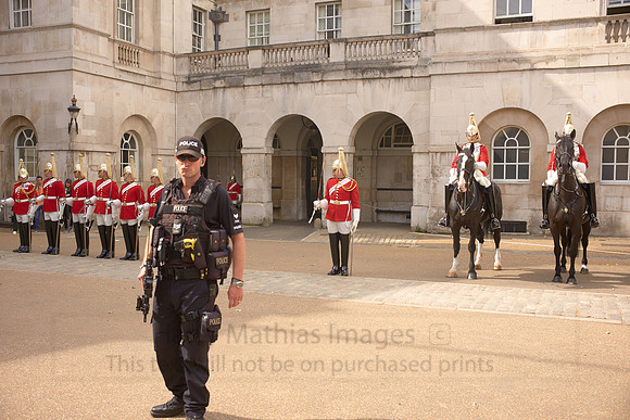 L1001818 London Police Guarding the Life Guards